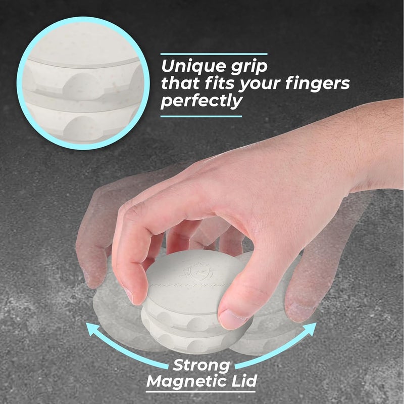 KOZO 2.5" Spice Grinder 2-Piece, Strong Grip By . (White) - Image 3